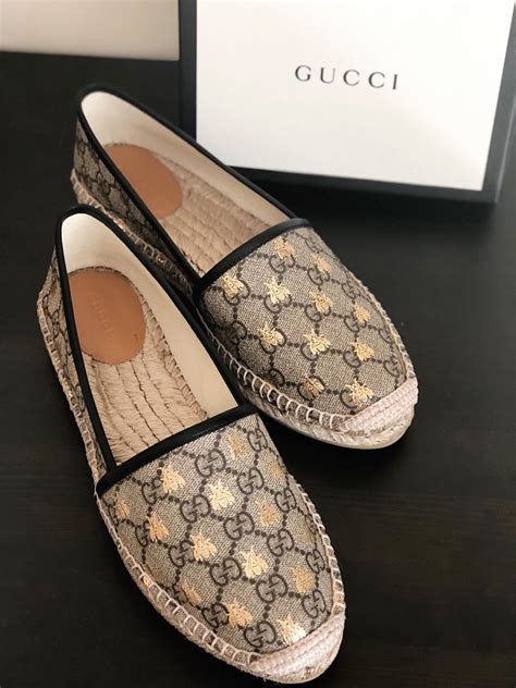 gucci bee stripe espadrilles|Gucci espadrilles denim.